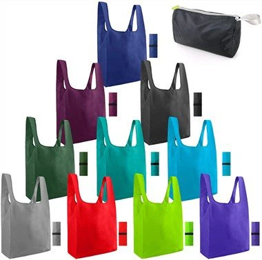 Голяма цветна пазарска чанта от полиестер